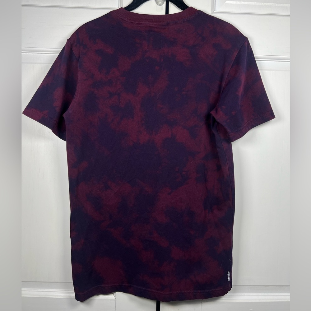 NWOT Adidas Men's Burgundy Tie-Dye Tee Size Small - Picture 2 of 5